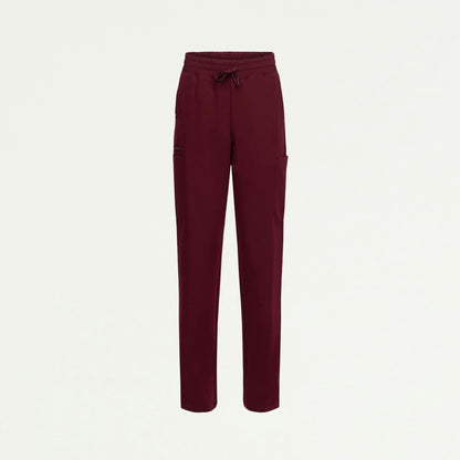 Payla 8-Pocket High Waisted Scrub Pant - Burgundy - WOMEN'S PANTS - Jaanuu