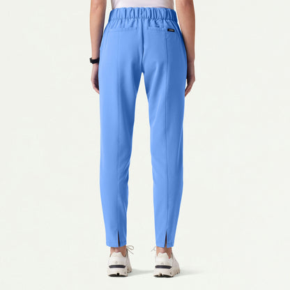 Lio Tapered 5-Pocket Scrub Pant - Ceil Blue - WOMEN'S PANTS - Jaanuu