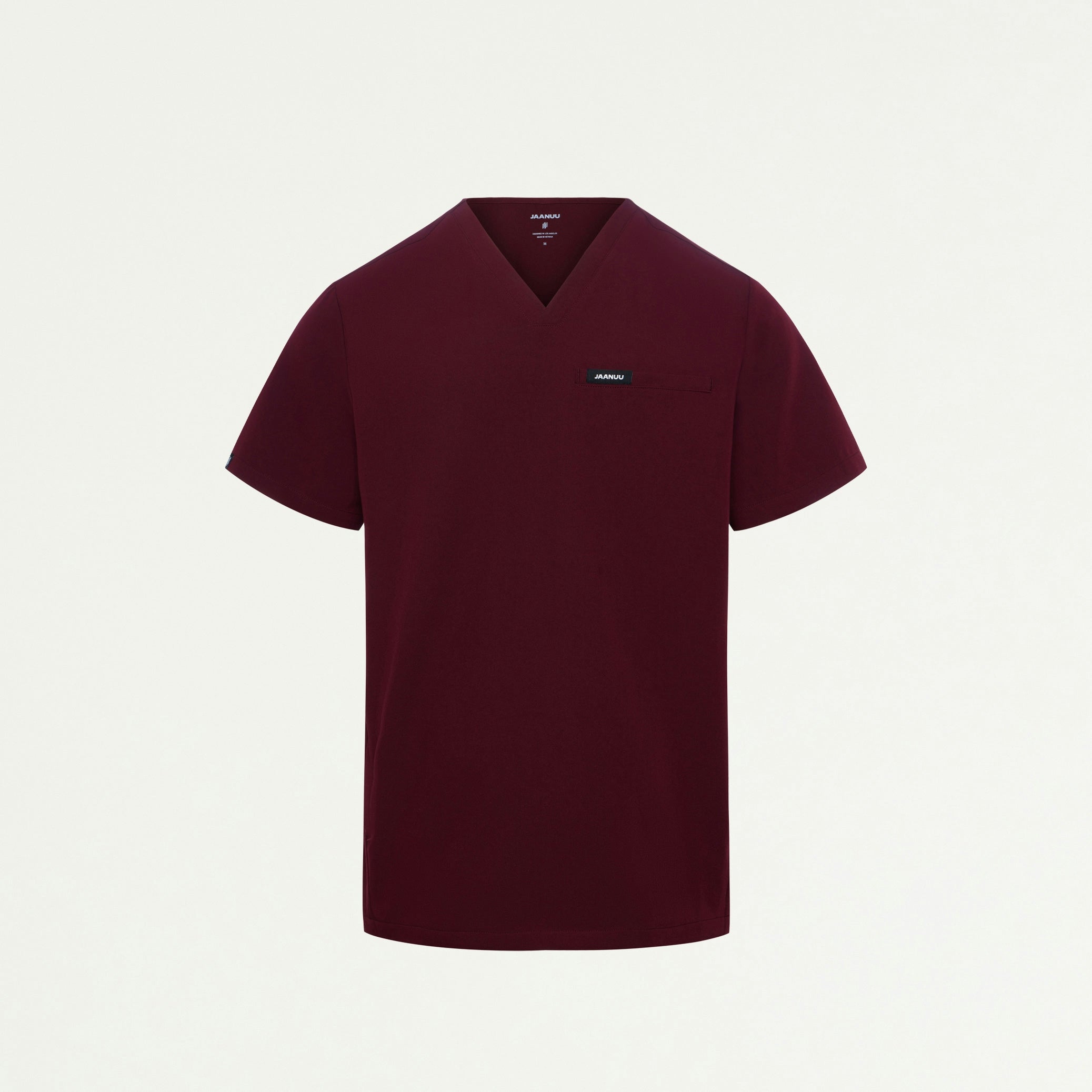 Platt 3-Pocket Scrub Top - Burgundy - MEN'S TOPS - Jaanuu