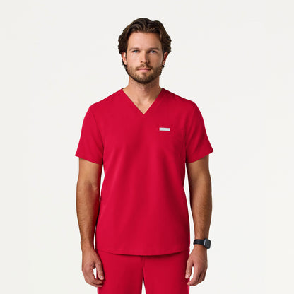Jaanuu UltraLAST™ Essential Performance Men's 5-Pocket Scrub Set - Red