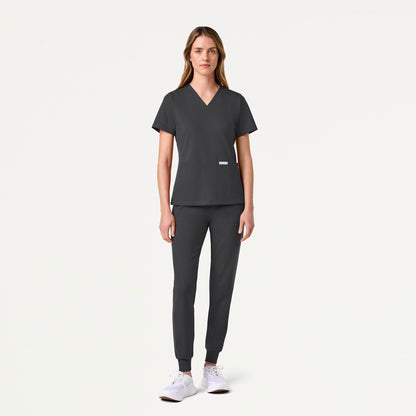 Jaanuu UltraSOFT™ Essential Comfort Women's 6-Pocket Scrub Set - Pewter