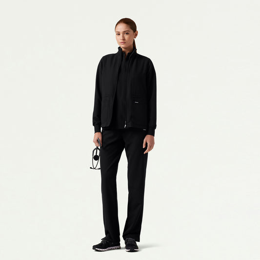 The Phoebe Jacket Scrub Set - Black