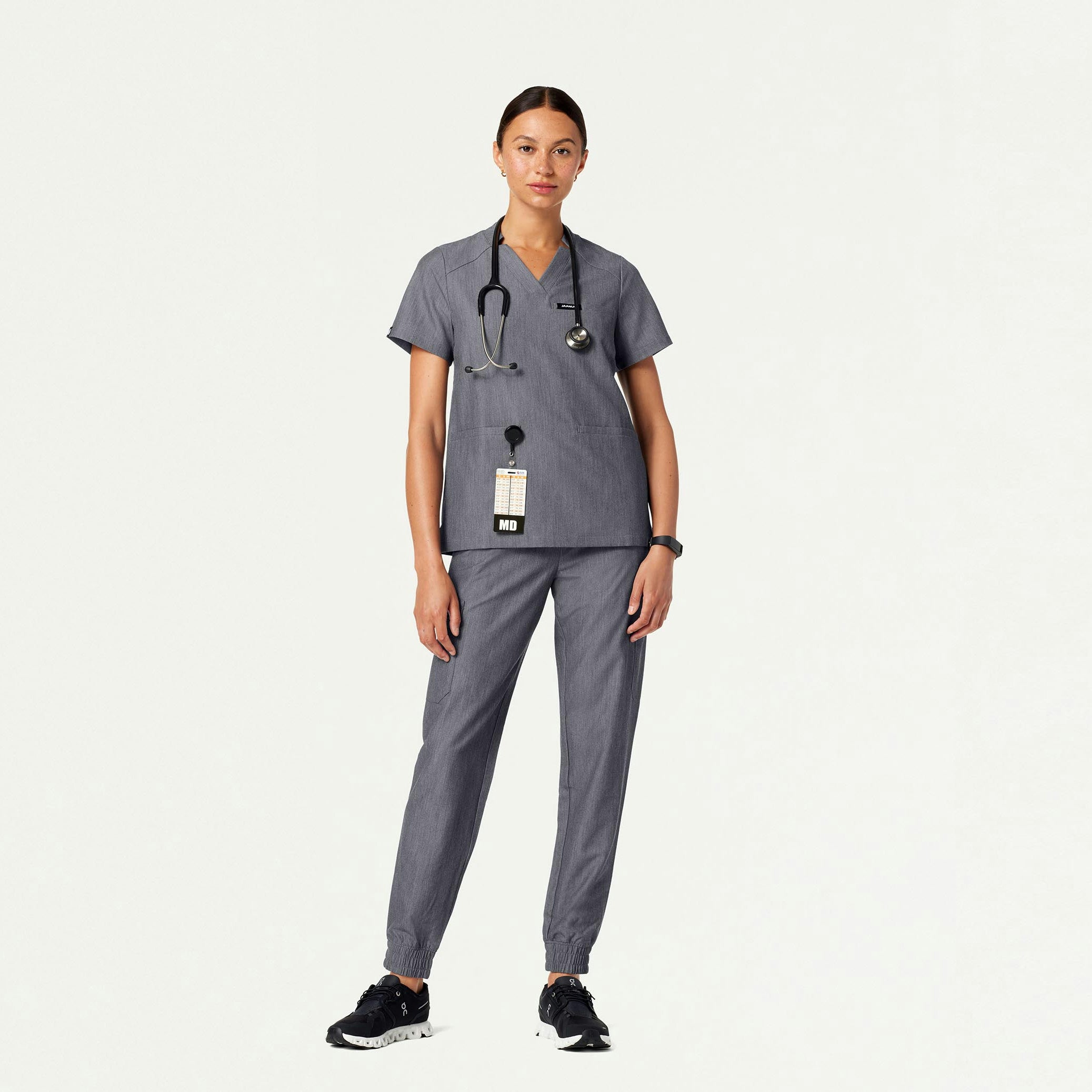 The Lavo Essential Scrub Set - Heather Gray