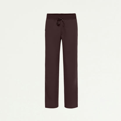 Xenos Essential Knit-Waist Scrub Pant - Espresso - WOMEN'S PANTS - Jaanuu