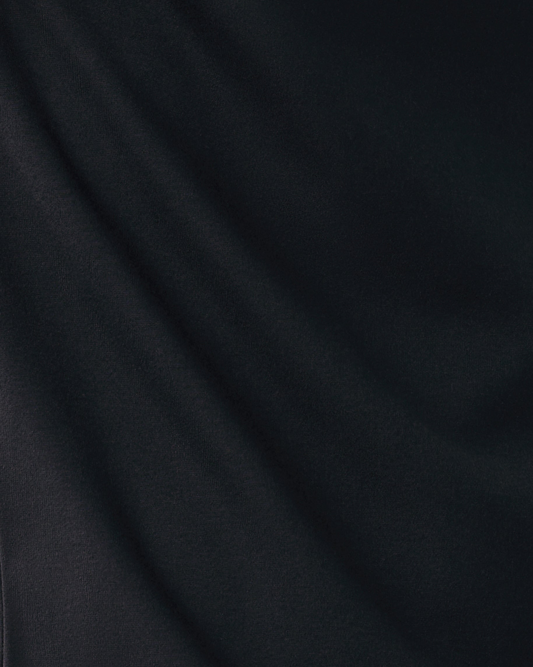 Close-up of soft black knit scrub fabric