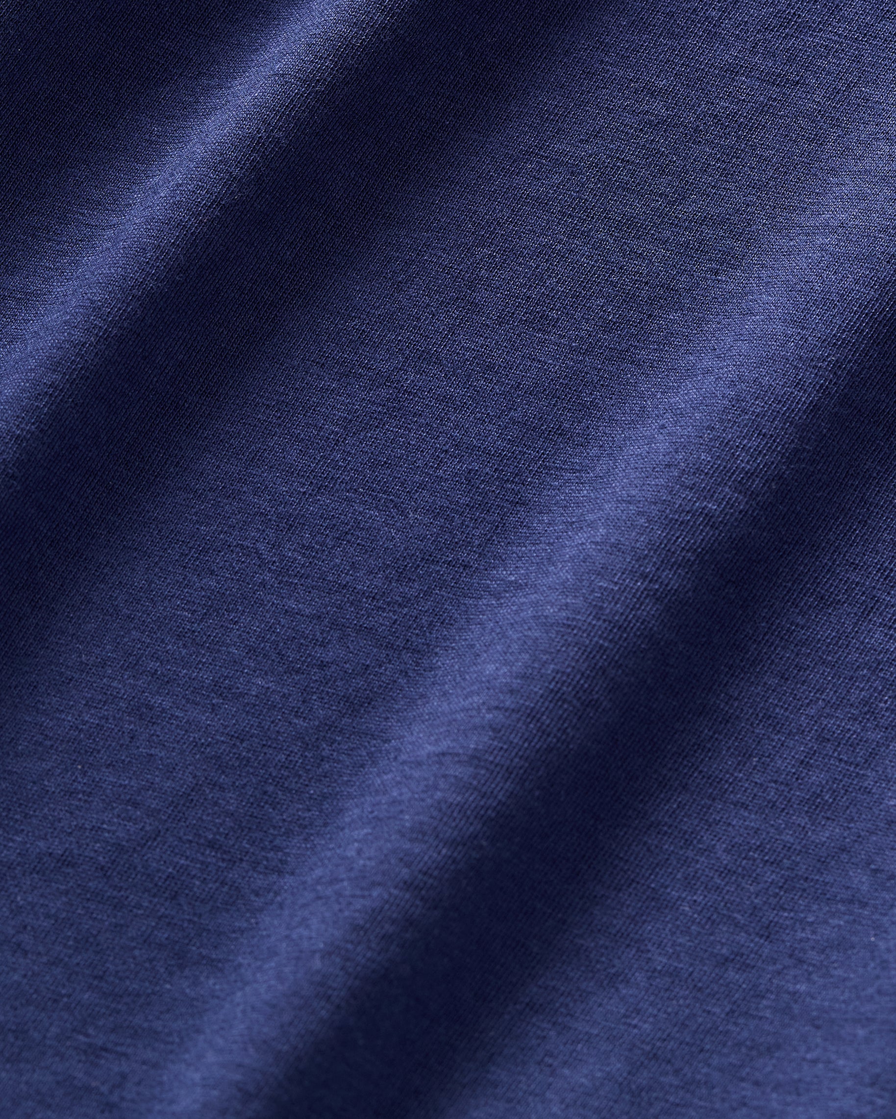 Close-up of soft navy cotton jersey fabric