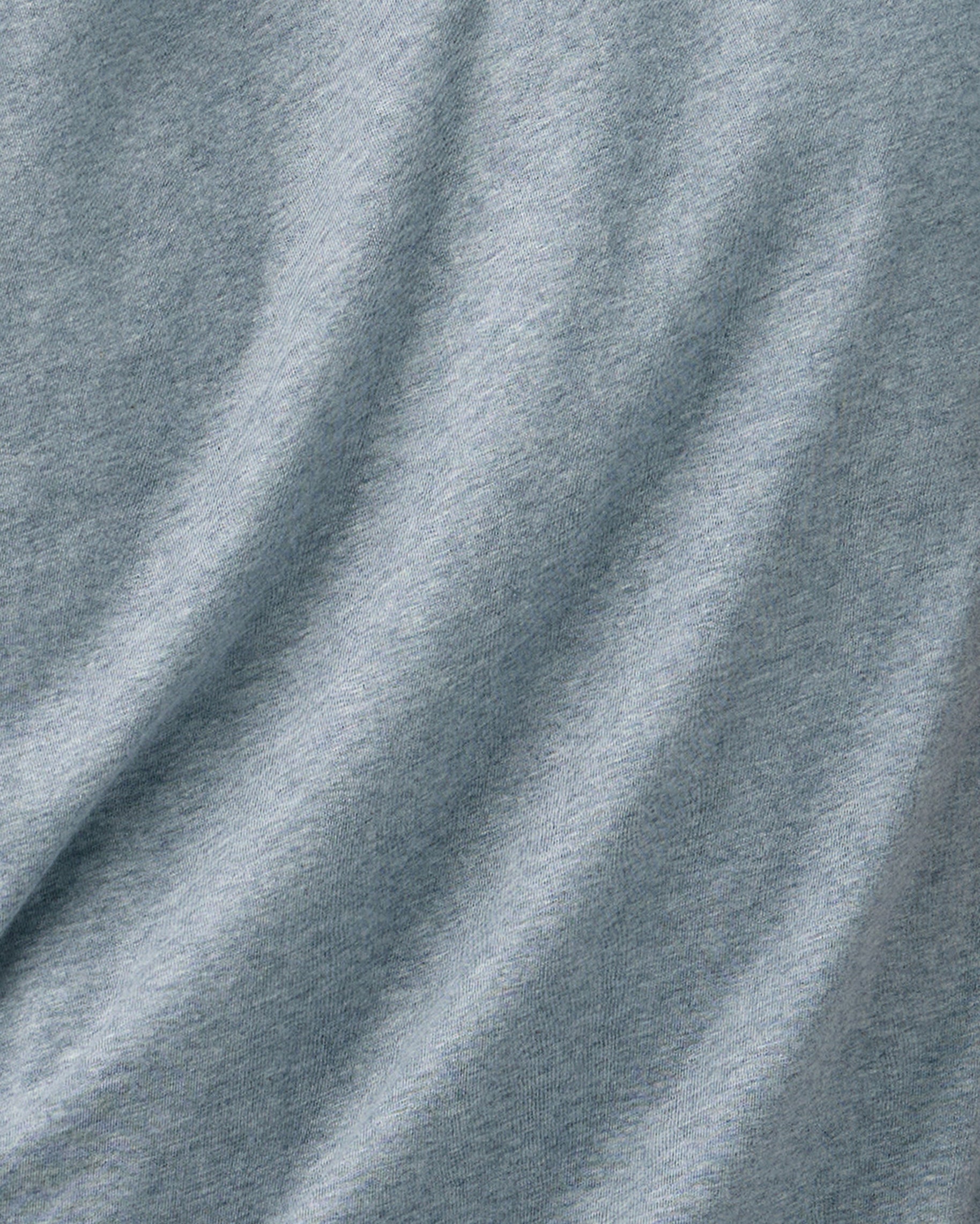 Close-up of soft heather gray cotton jersey fabric