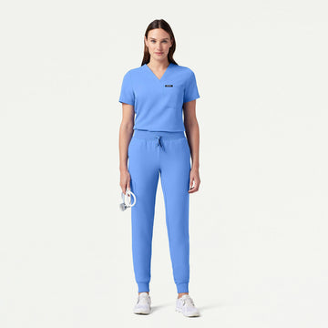Rhena Slim Essential 1-Pocket Scrub Top - Carbon Gray