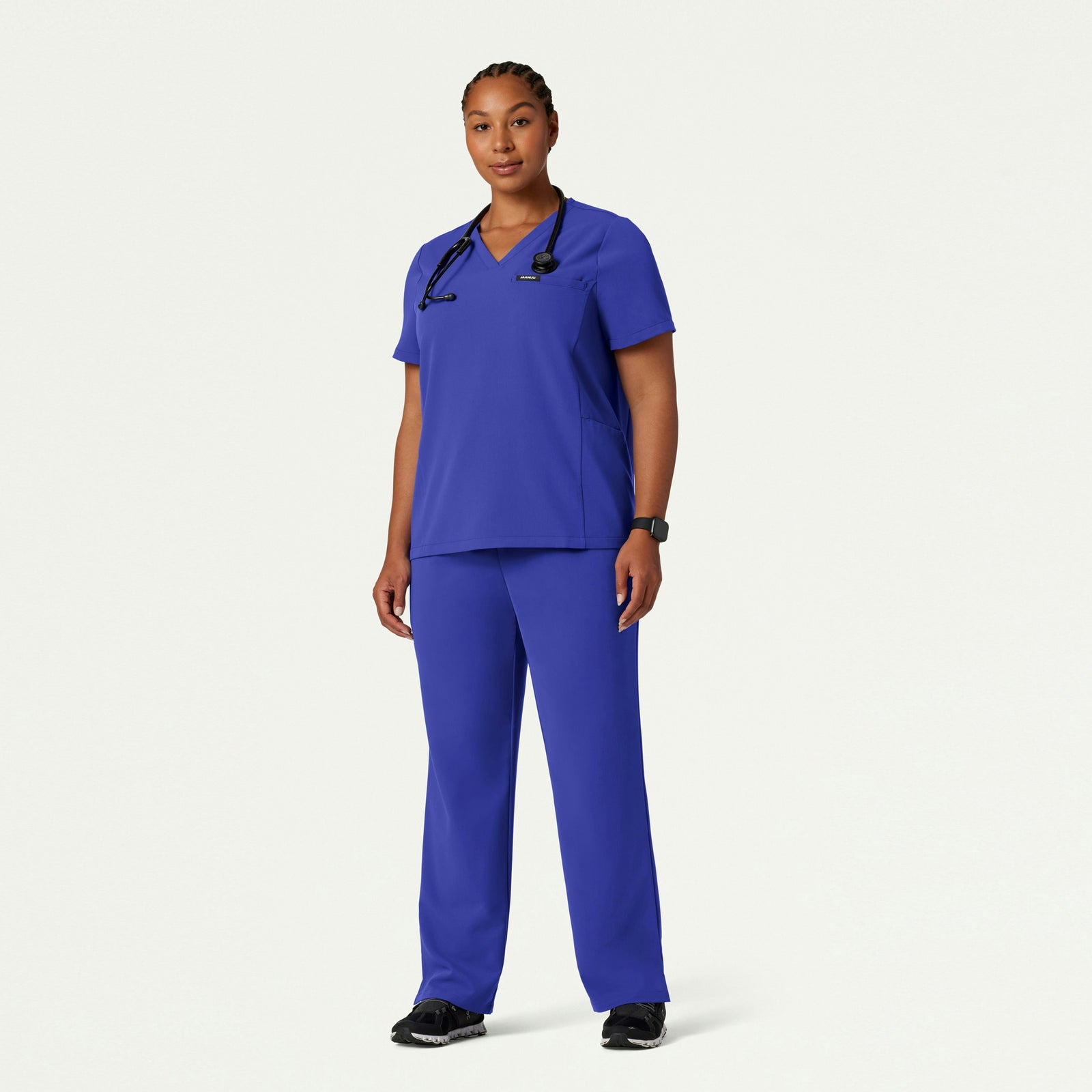 Magna 3-Pocket Scrub Top - Moon Blue - WOMEN'S TOPS - Jaanuu
