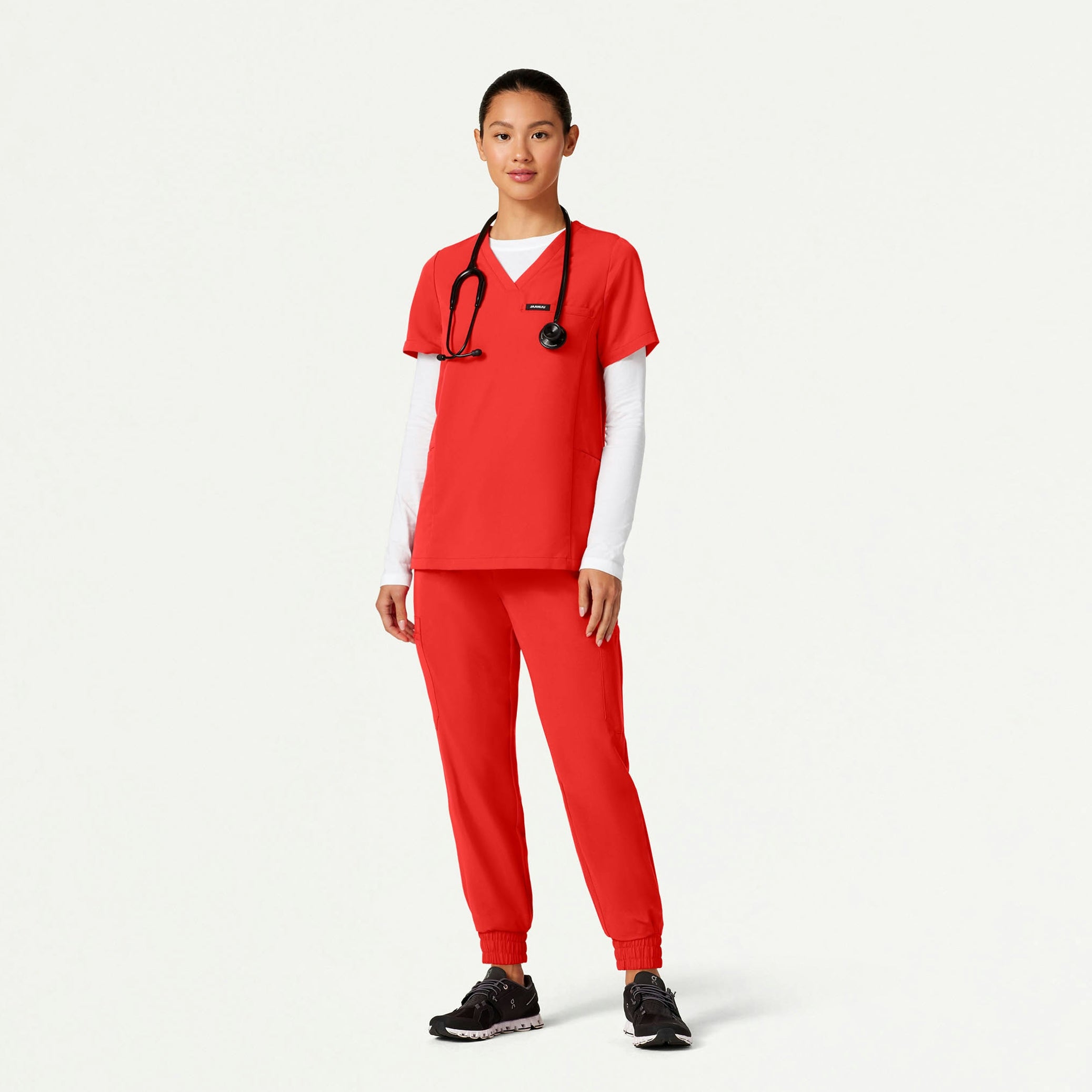 The Lawren Underscrub Set - Solar Red