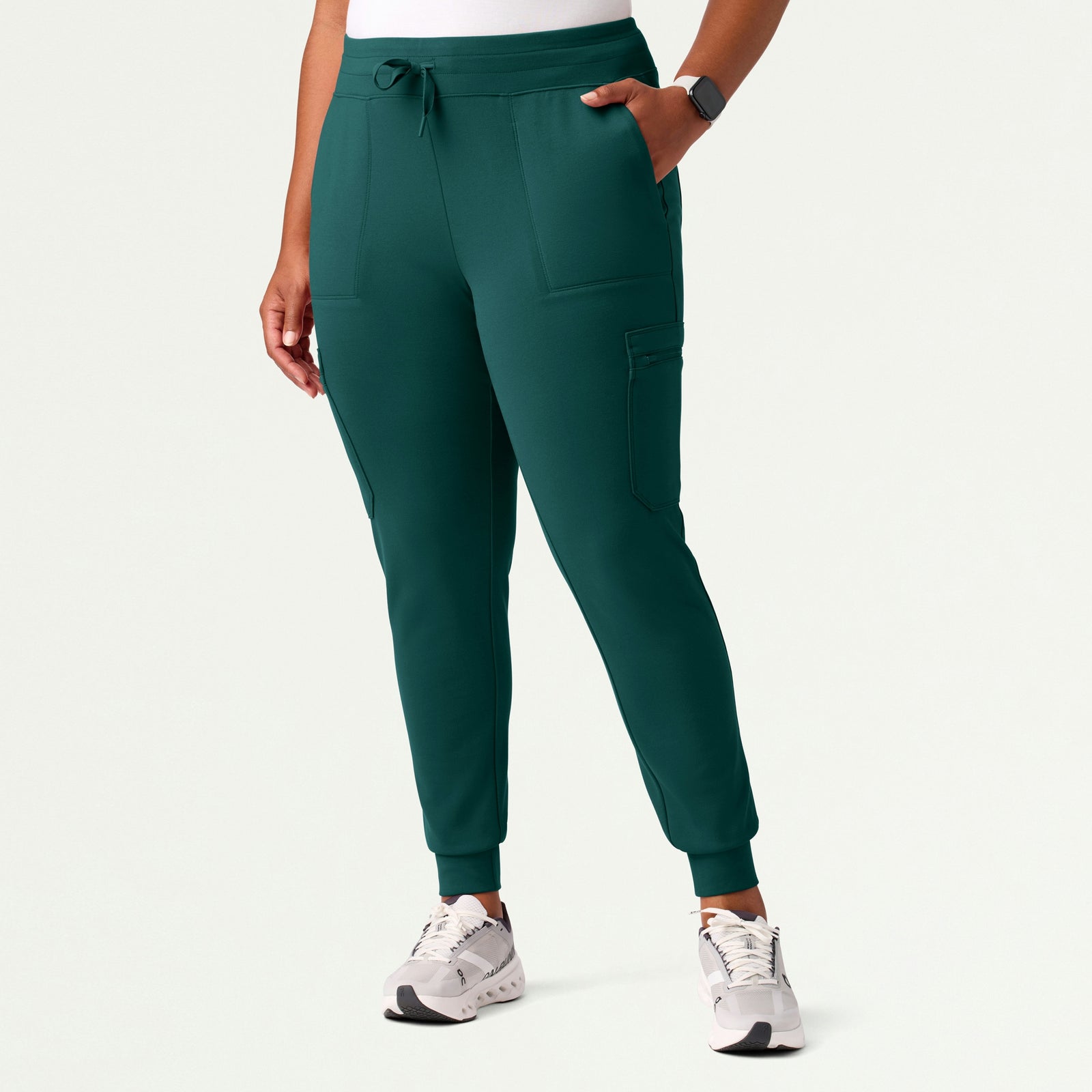 Abi 10-Pocket Skinny ULTRAsoft Scrub Jogger - Midnight Green - WOMEN'S PANTS - Jaanuu