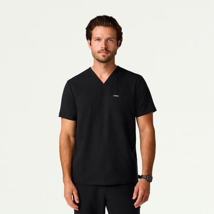 Bron 3-Pocket Scrub Top - Black - MEN'S TOPS - Jaanuu