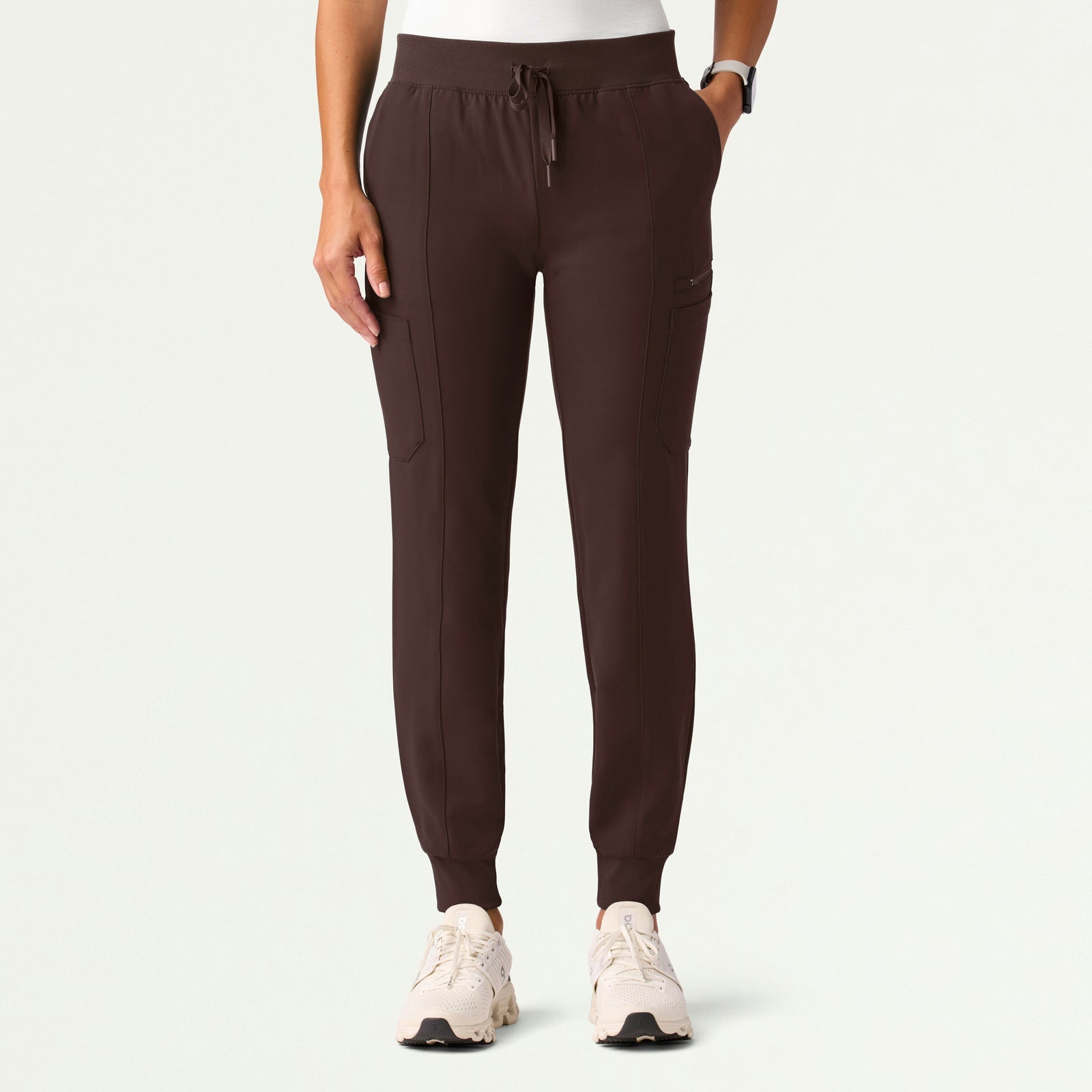Liv Skinny 8-Pocket Scrub Jogger - Espresso
