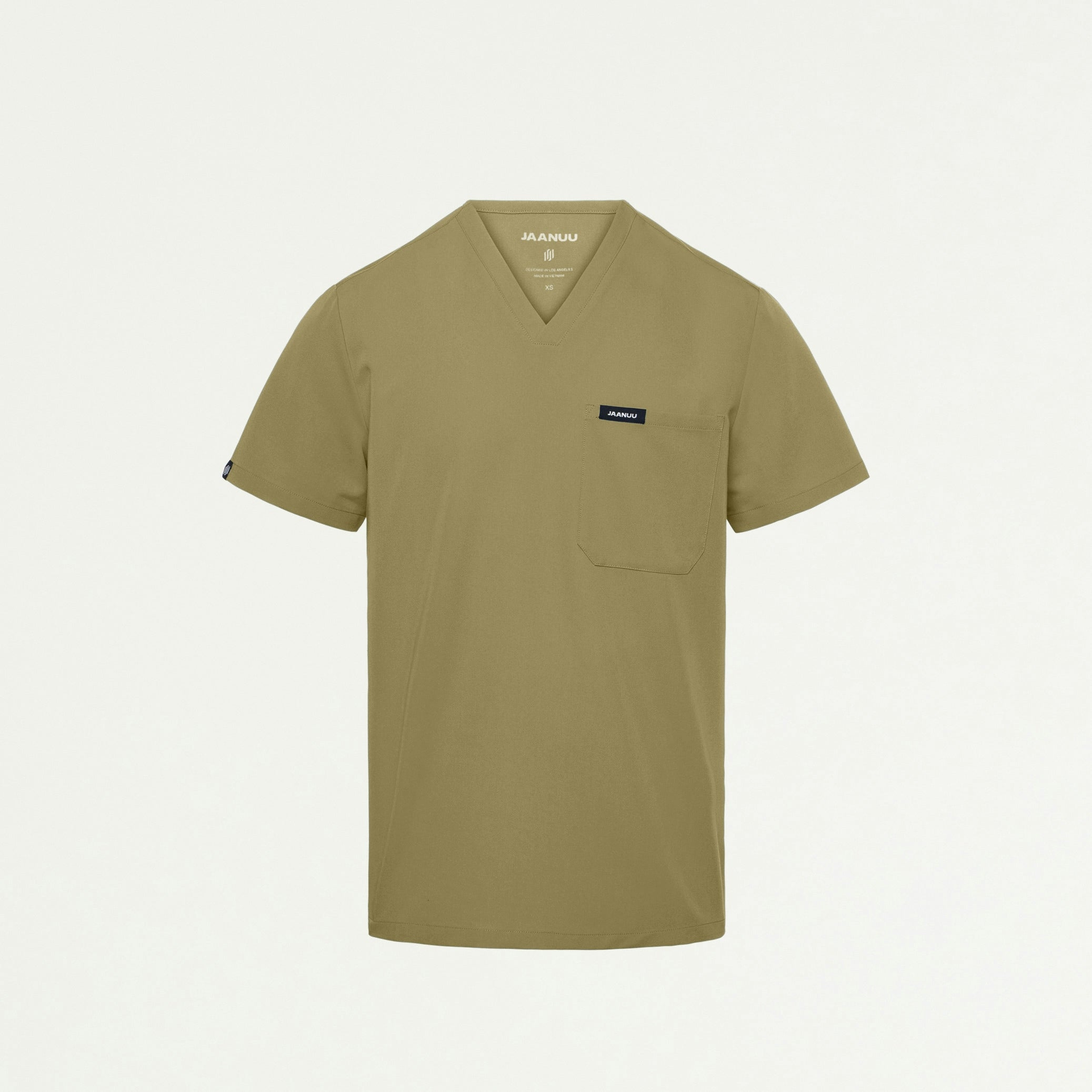Holmes Everyday 1-Pocket Scrub Top - Ceramic Khaki - MEN'S TOPS - Jaanuu