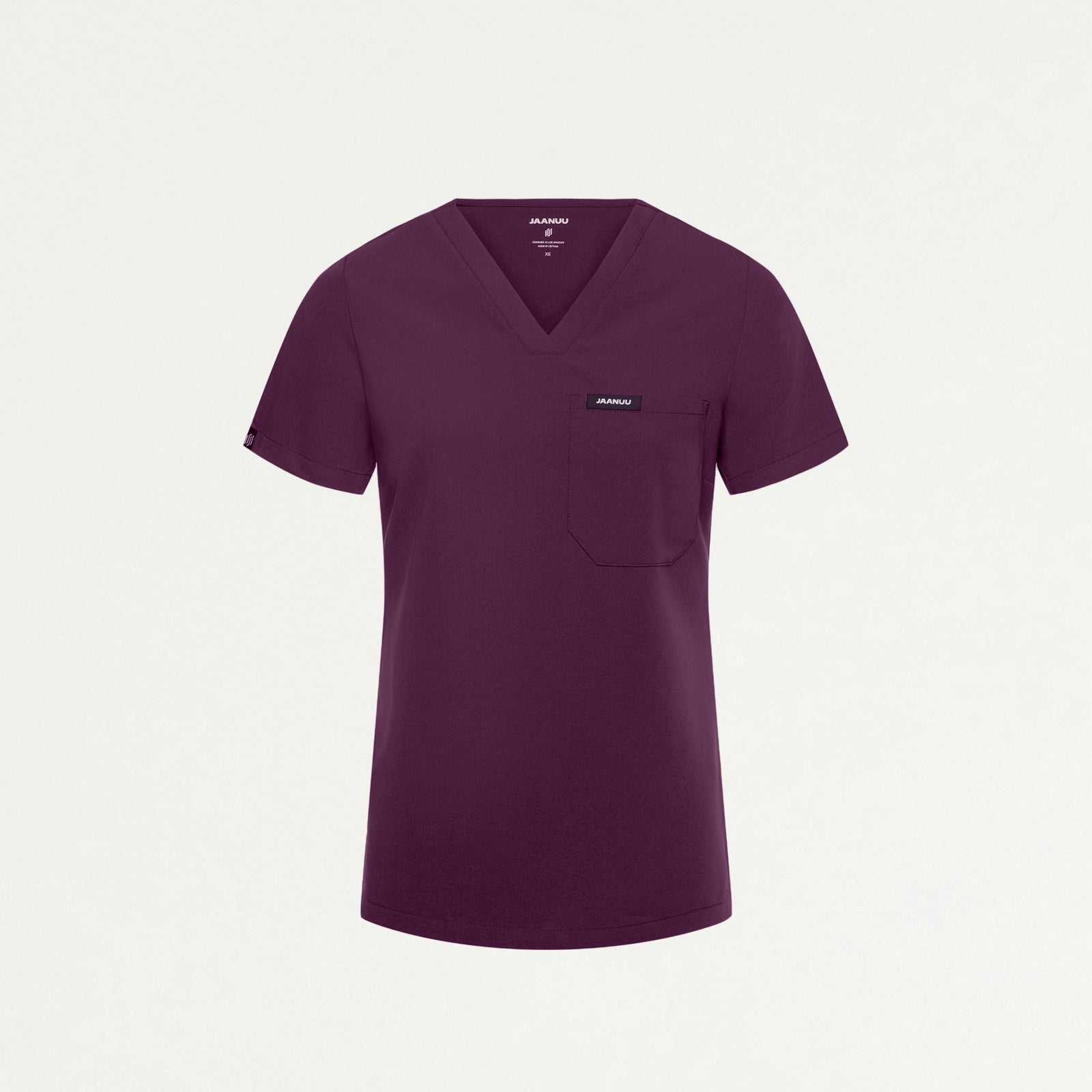 Rhena Slim Essential 1-Pocket Scrub Top - Dark Amethyst - WOMEN'S TOPS - Jaanuu