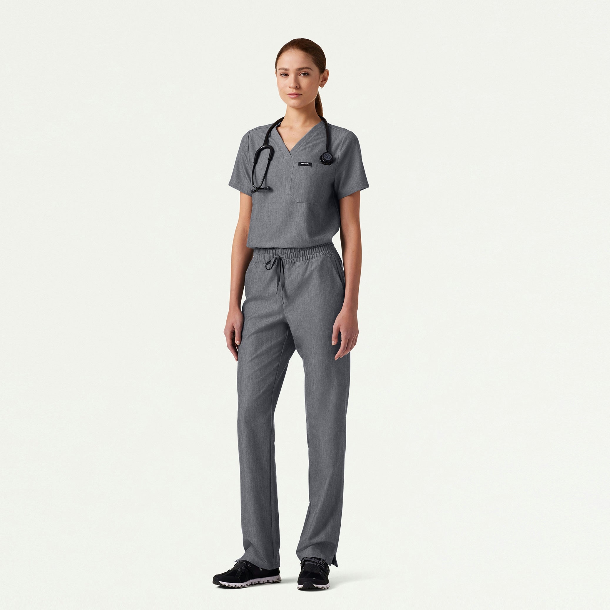 The Yuri Essential Scrub Set - Heather Gray