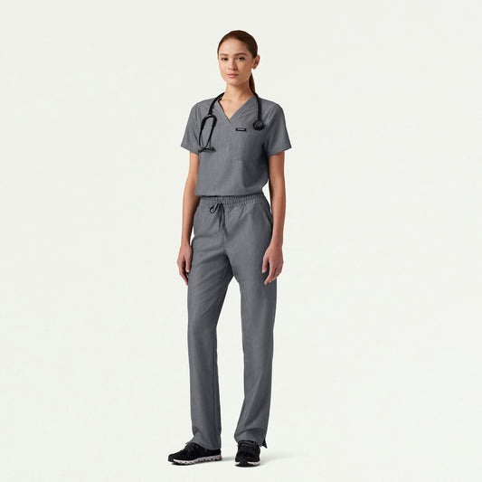The Yuri Essential Scrub Set - Heather Gray