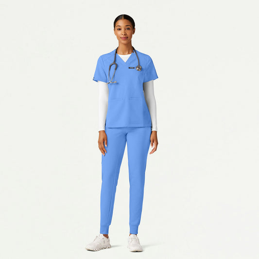 The Zoe Underscrub Set - Ceil Blue