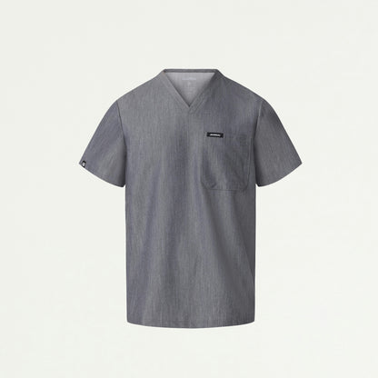 Holmes Everyday 1-Pocket Scrub Top - Heather Gray - MEN'S TOPS - Jaanuu