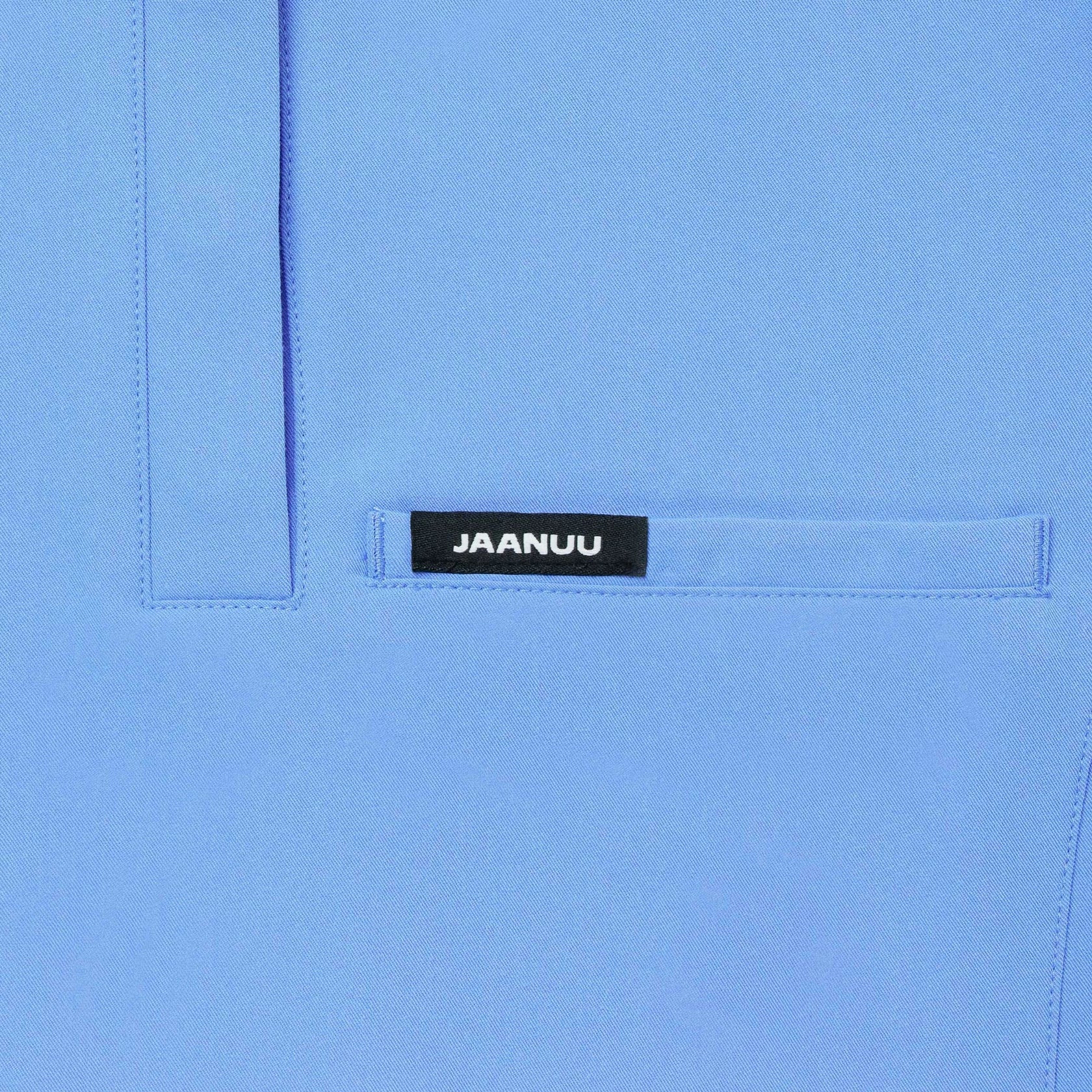 Savi Tuck-In Stand-Collar Scrub Top - Ceil Blue - WOMEN'S TOPS - Jaanuu