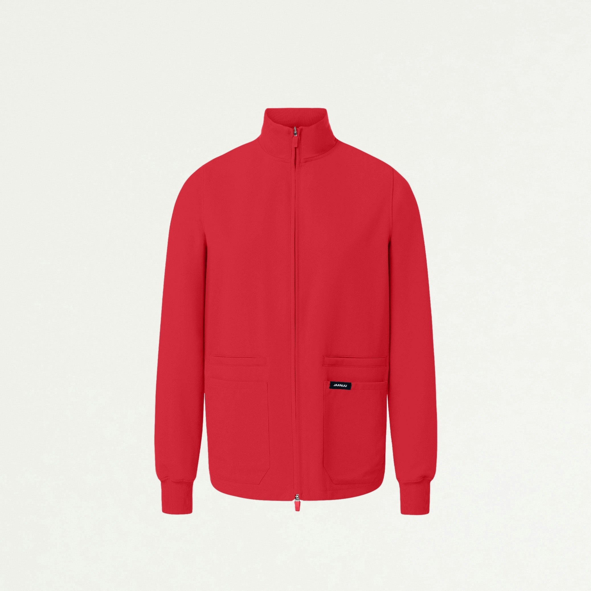 Ceri Essential 6-Pocket Scrub Jacket - Brilliant Red - WOMEN'S JACKETS - Jaanuu
