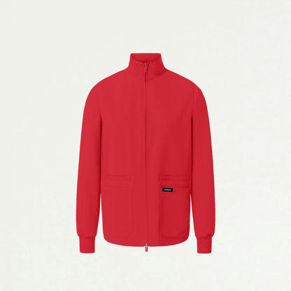 Ceri Essential 6-Pocket Scrub Jacket - Brilliant Red - WOMEN'S JACKETS - Jaanuu