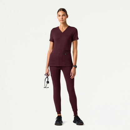 Kait 10-Pocket Skinny ULTRAsoft Scrub Jogger - Raisin - WOMEN'S PANTS - Jaanuu