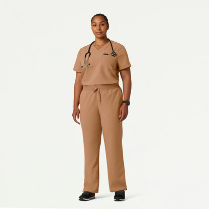 Rhena Essential 1-Pocket Scrub Top - Trench - WOMEN'S TOPS - Jaanuu