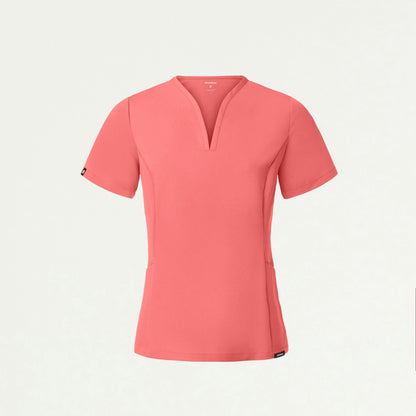 Calix Fit & Flare Scrub Top - Digital Pink - WOMEN'S TOPS - Jaanuu