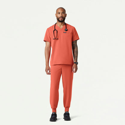 Platt 3-Pocket Scrub Top - Terra - MEN'S TOPS - Jaanuu