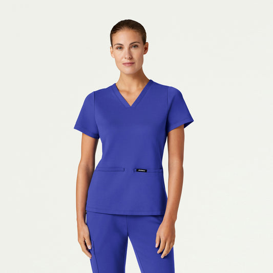 Cesi Slim ULTRAsoft Scrub Top - Moon Blue - WOMEN'S TOPS - Jaanuu