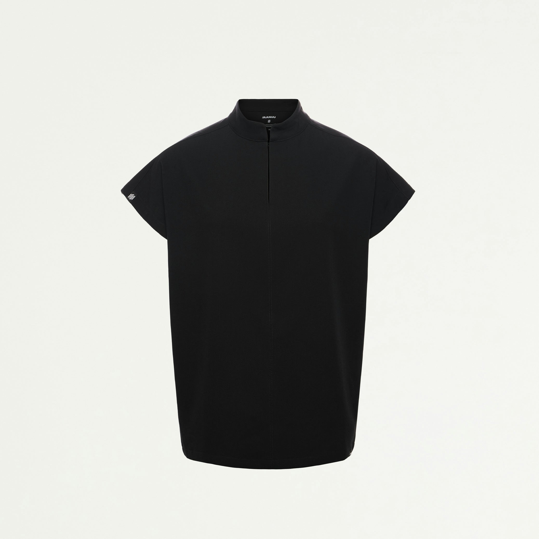 Aris Oversized 2-Pocket Scrub Top - Black - WOMEN'S TOPS - Jaanuu