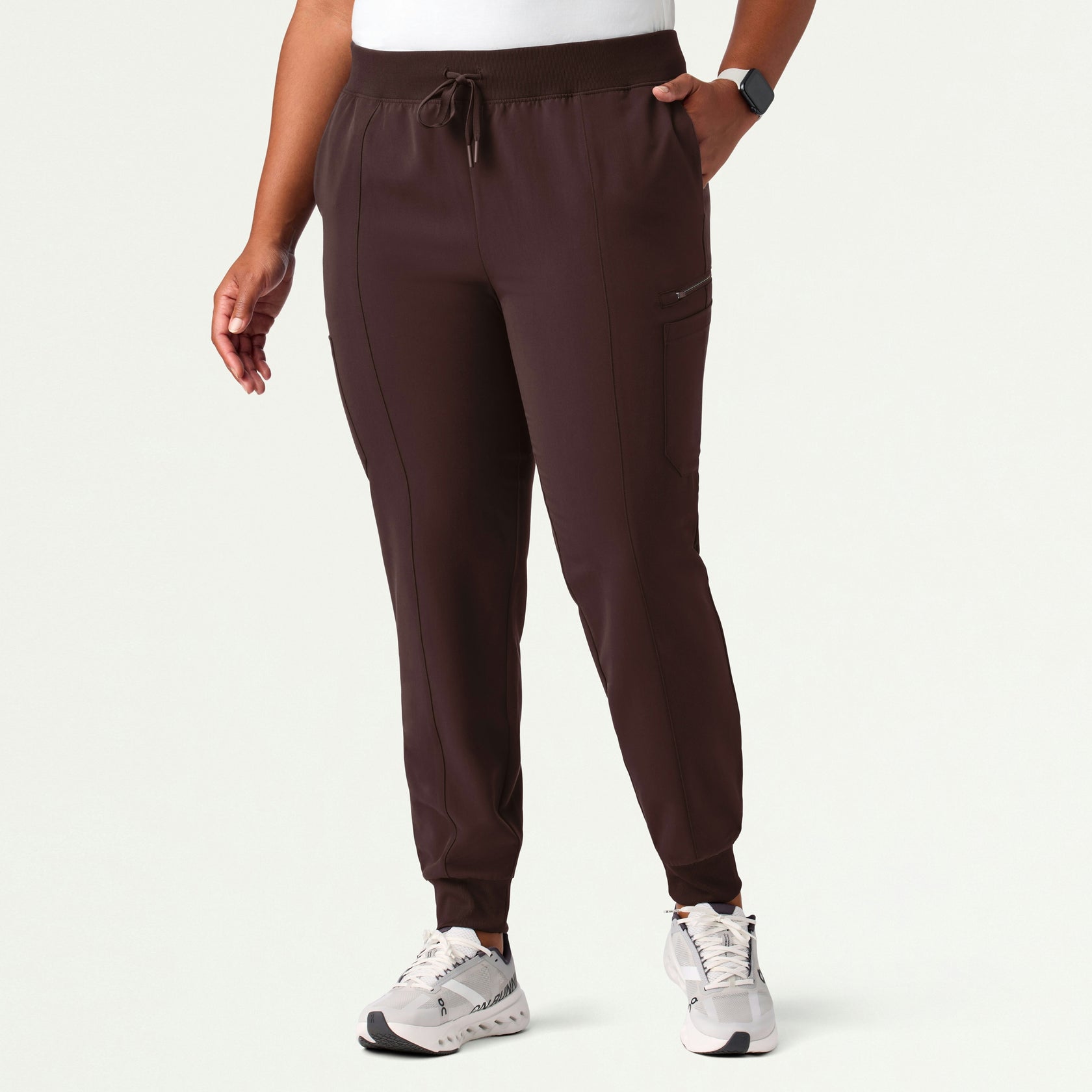 Liv Skinny 8-Pocket Scrub Jogger - Espresso - WOMEN'S PANTS - Jaanuu