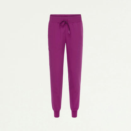 Silex Slim Knit-Waist Scrub Jogger - Vivid Purple - WOMEN'S PANTS - Jaanuu