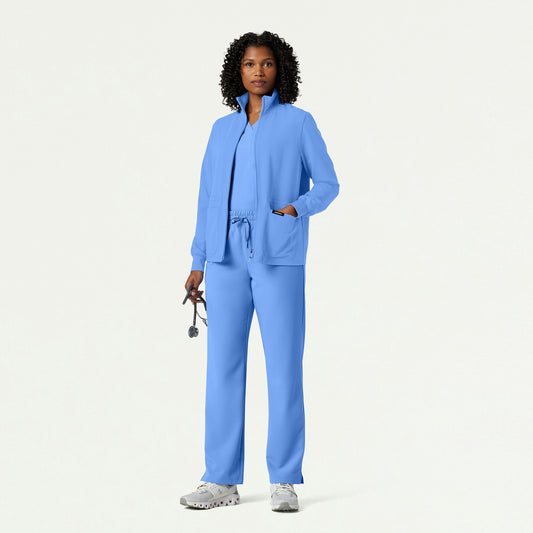 The Yuri Jacket Scrub Set - Ceil Blue