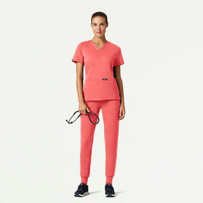 Cesi Slim ULTRAsoft Scrub Top - Digital Pink - WOMEN'S TOPS - Jaanuu