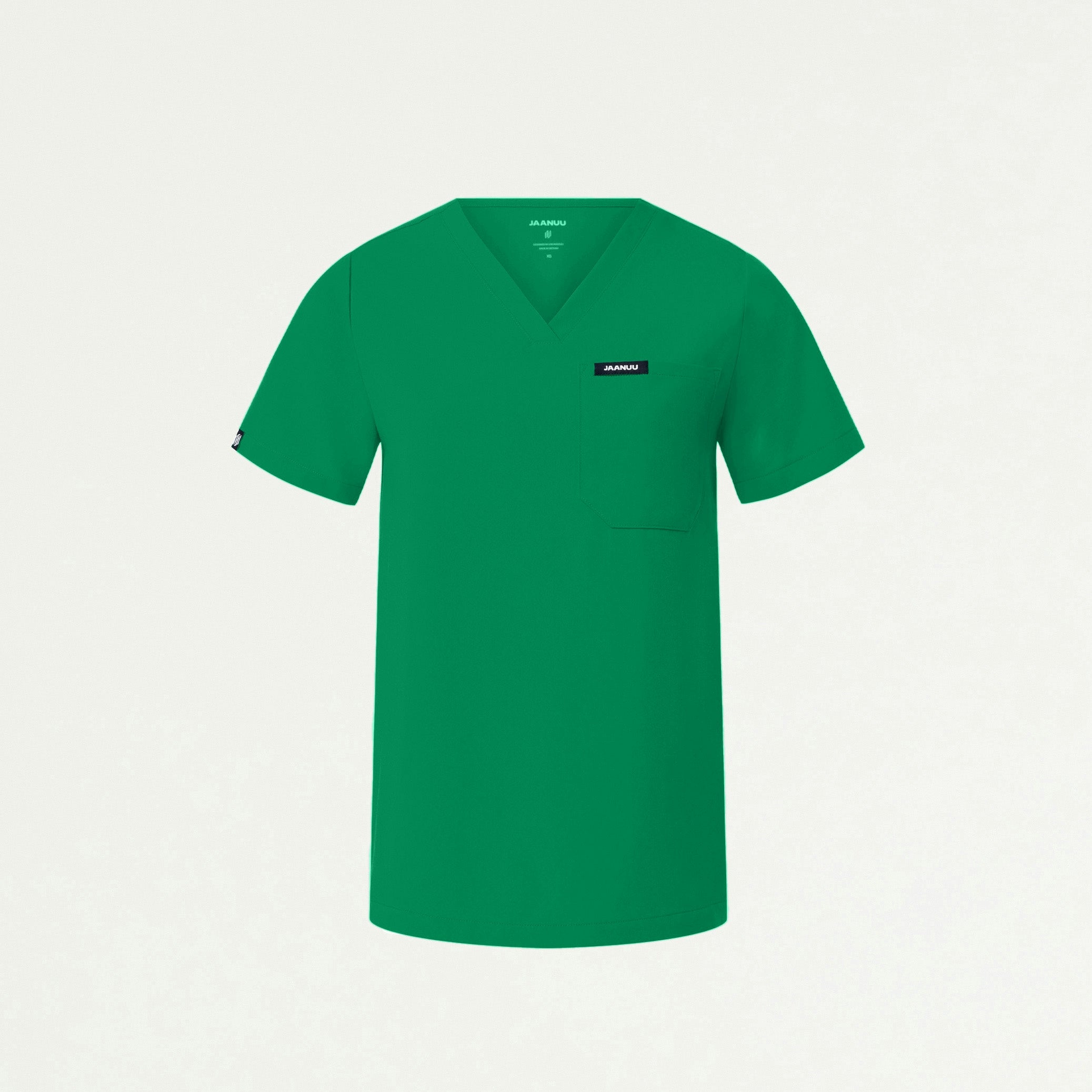 Rhena Essential 1-Pocket Scrub Top - Emerald Green - WOMEN'S TOPS - Jaanuu