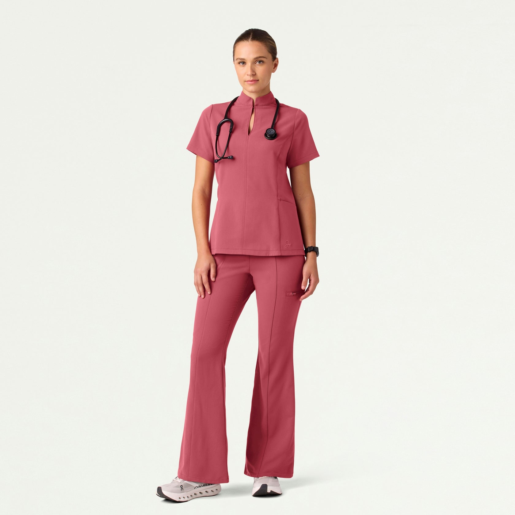 Harper Slim High Waisted Scrub Pant - Mulberry - WOMEN'S PANTS - Jaanuu
