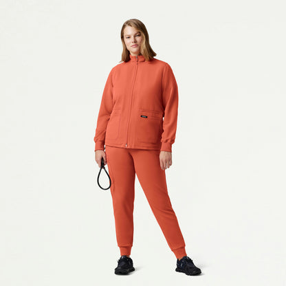 Ceri Essential 6-Pocket Scrub Jacket - Terra - WOMEN'S JACKETS - Jaanuu