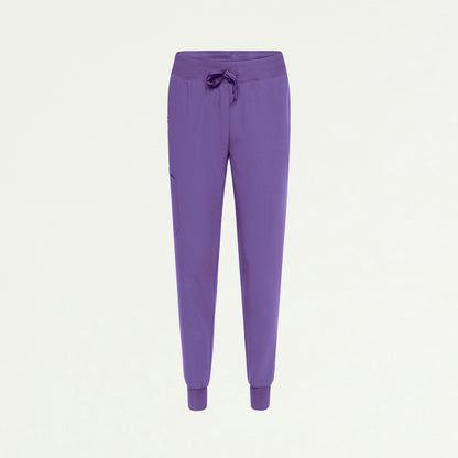 Silex Slim Knit-Waist Scrub Jogger - Violet - WOMEN'S PANTS - Jaanuu