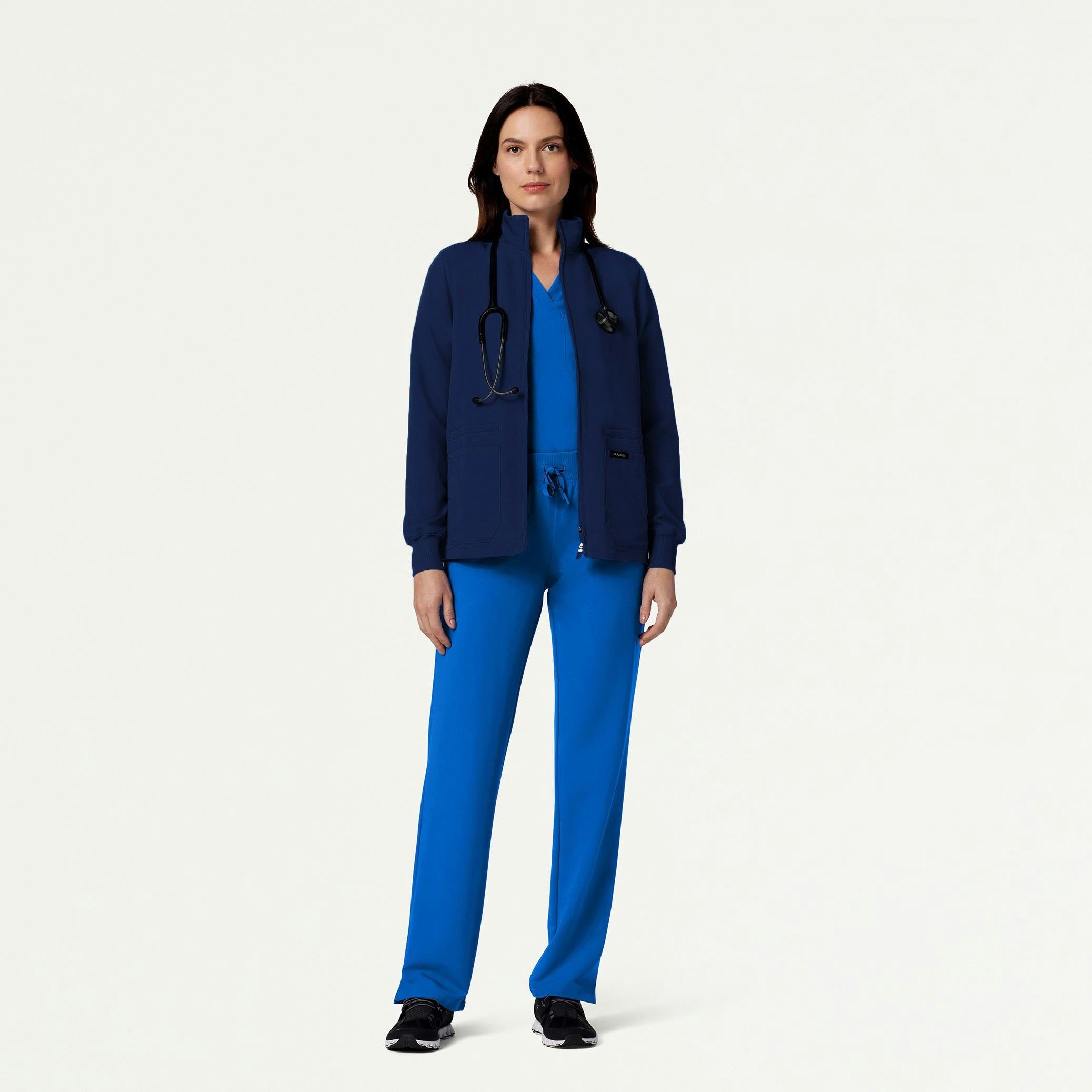 The Ava Jacket Scrub Set - Royal Blue