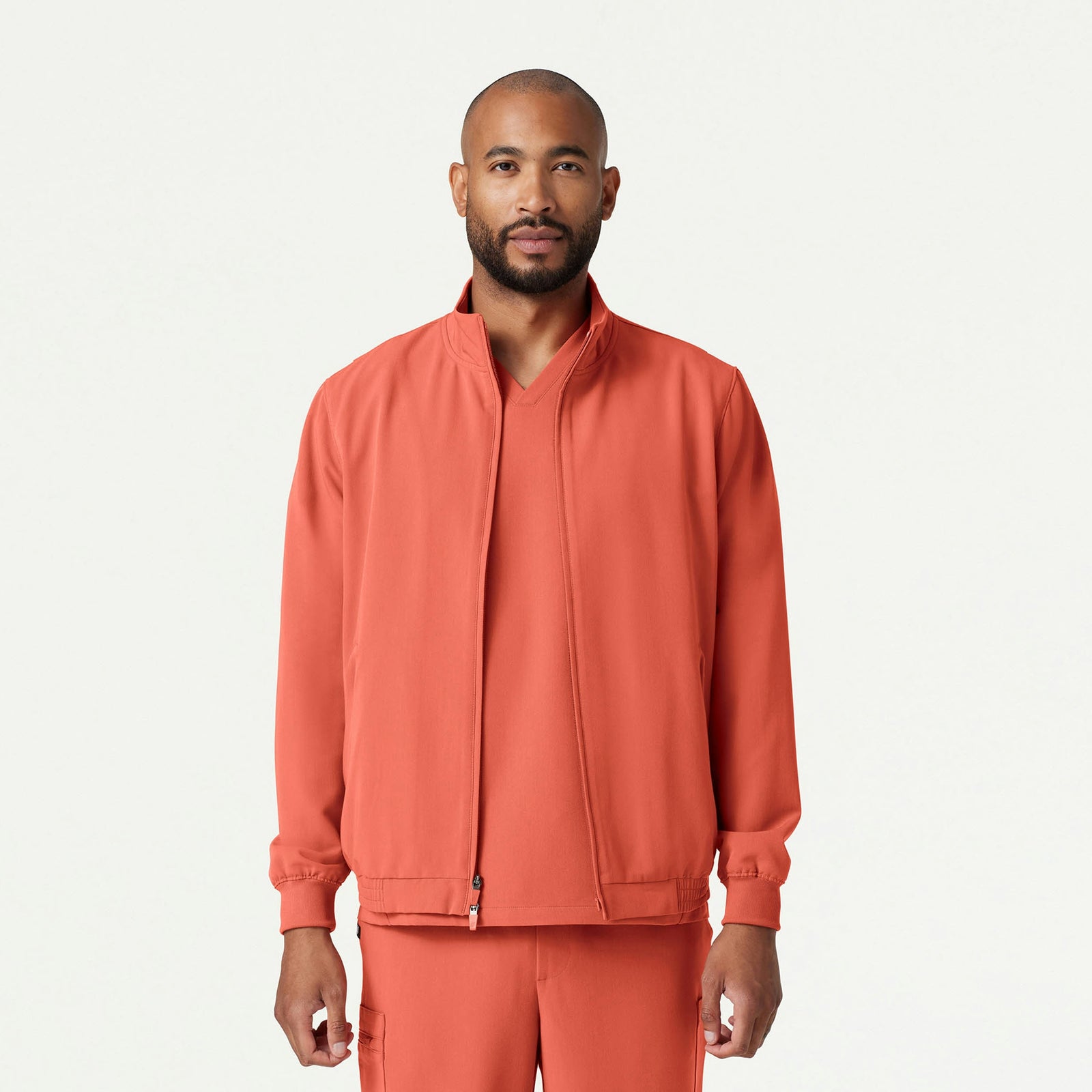 Wolfe Everyday 6-Pocket Scrub Jacket - Terra - MEN'S JACKETS - Jaanuu