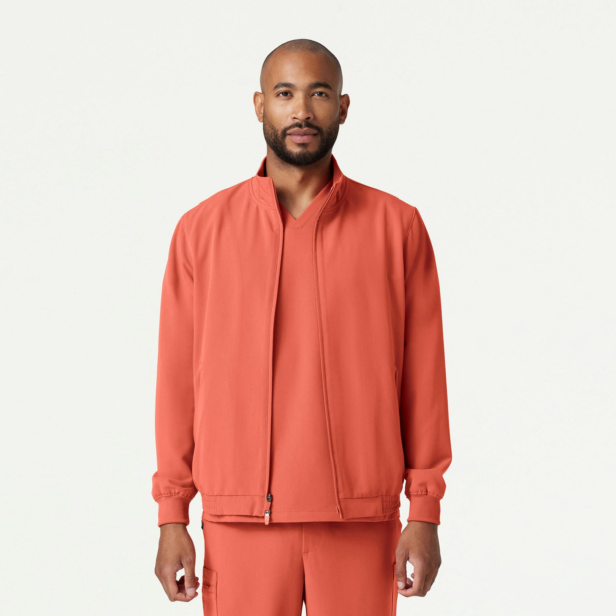 Wolfe Everyday 6-Pocket Scrub Jacket - Terra - MEN'S JACKETS - Jaanuu