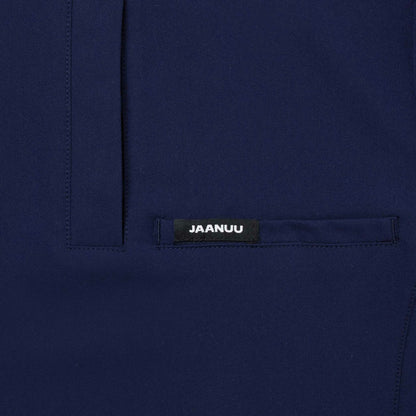 Savi Tuck-In Stand-Collar Scrub Top - Midnight Navy - WOMEN'S TOPS - Jaanuu