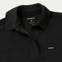 Acta Oversized 2-Pocket Scrub Top - Black