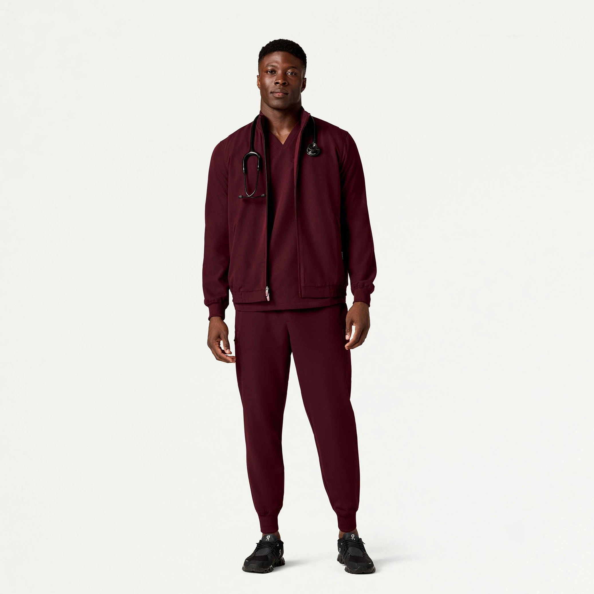 The Geiger Jacket Scrub Set - Burgundy