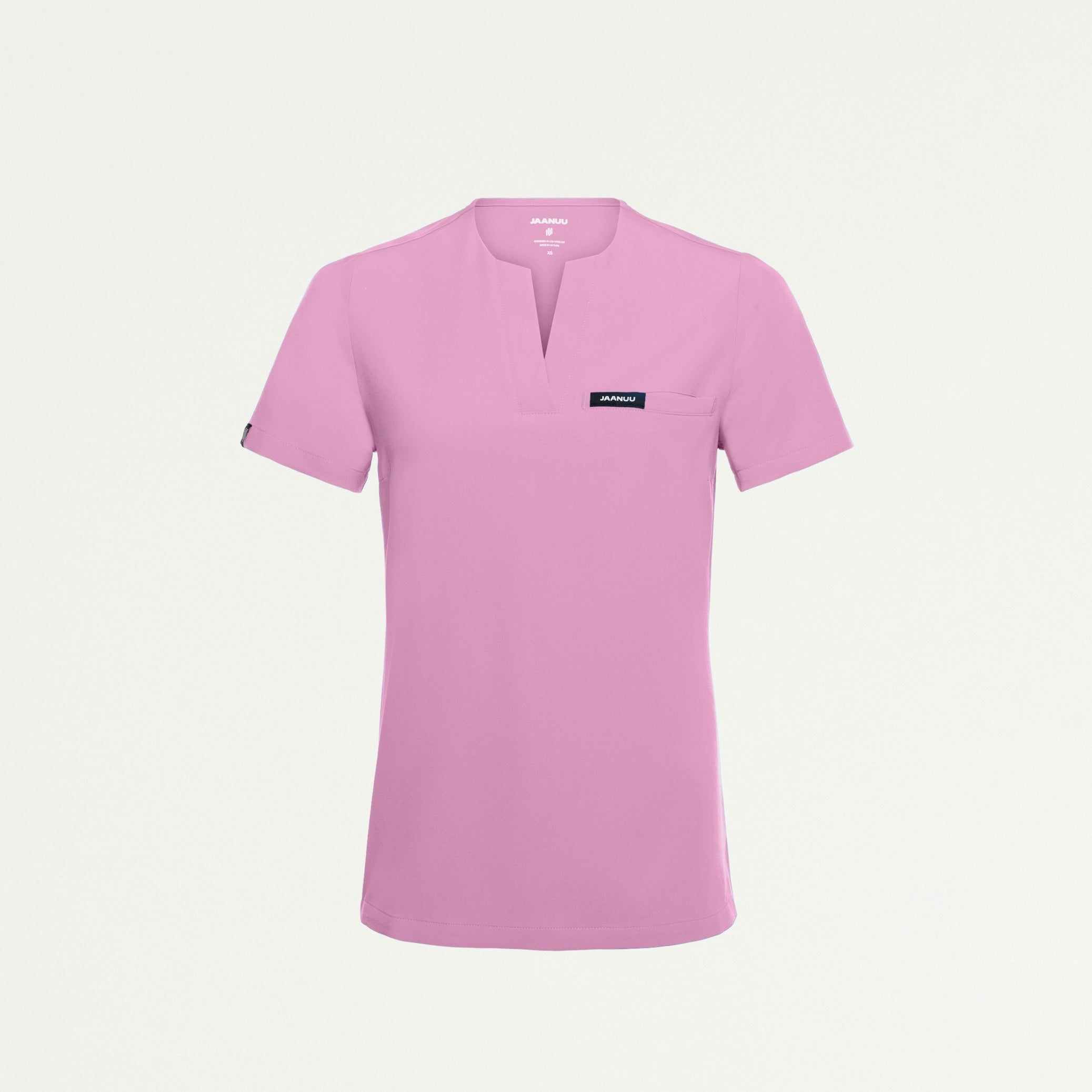 Andra Slim 1-Pocket Scrub Top - Light Magenta - WOMEN'S TOPS - Jaanuu