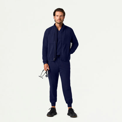 The Auggie Fleece Scrub Set - Midnight Navy