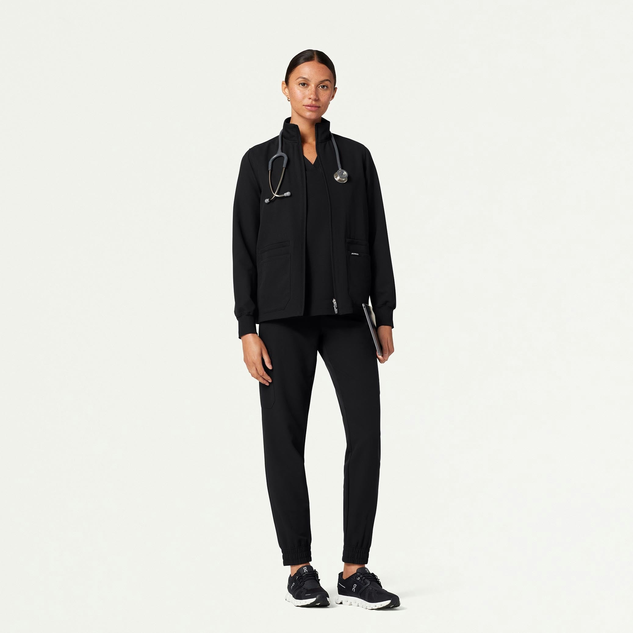 The Lawren Jacket Scrub Set - Midnight Navy