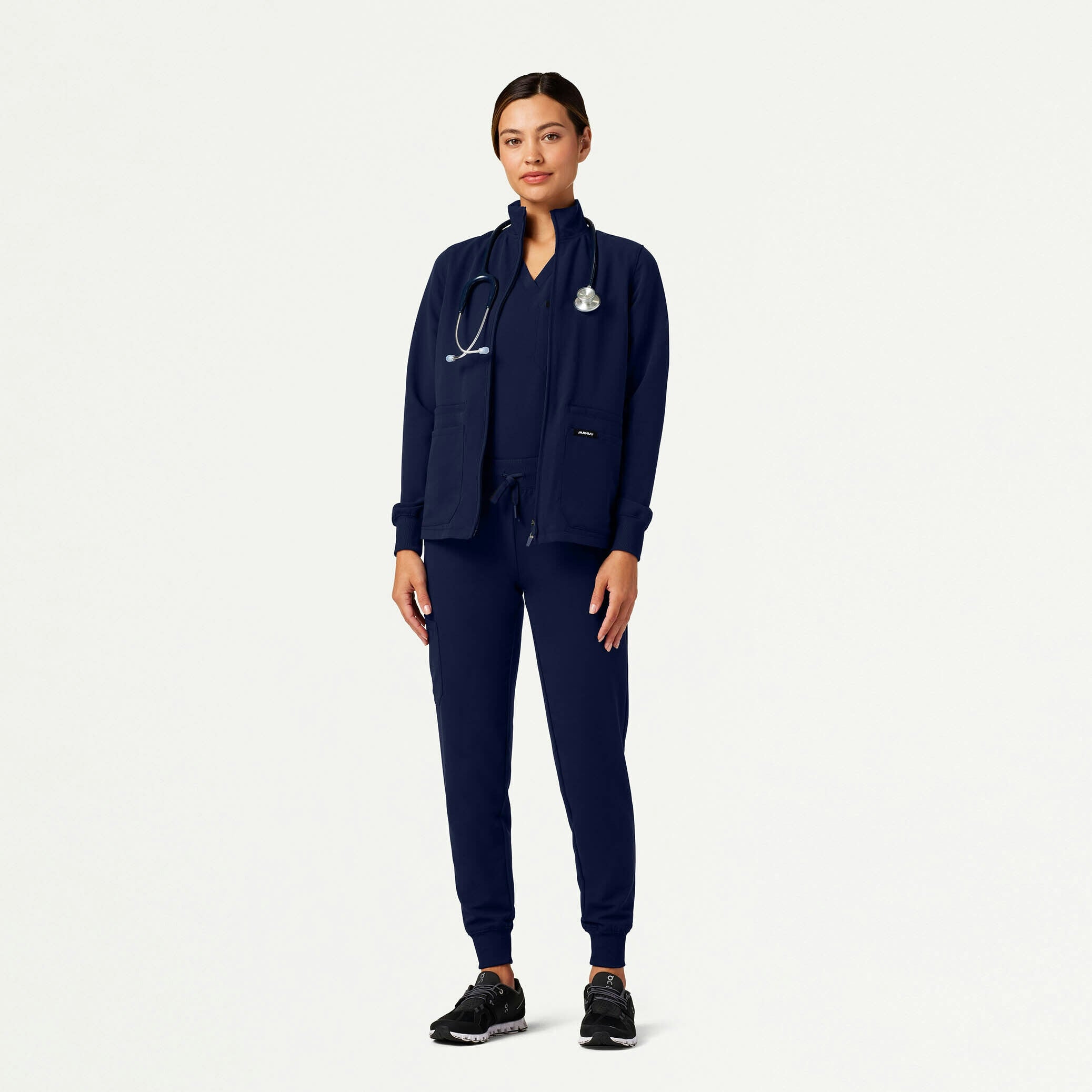 The Alex Jacket Scrub Set - Midnight Navy